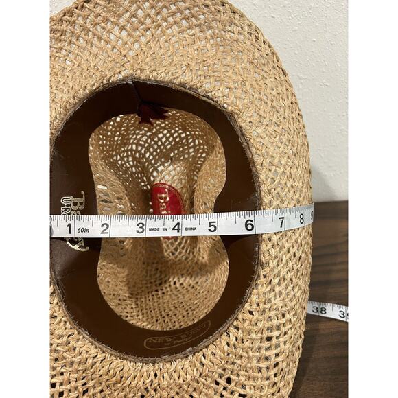 Bailey U-ROLLIT Vintage Cowboy Hat New West Western Straw Hat Tan Small Cowgirl - Picture 10 of 12